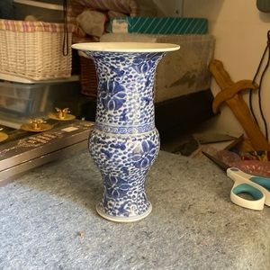 Fine blue and white china antique vase